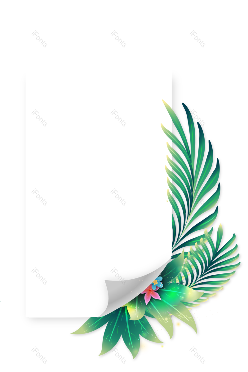 矢量素材图片,花草元素,树叶PNG,春天免抠素材